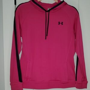 Under Armour Women's Bright Pink Hoodie with Black Accents